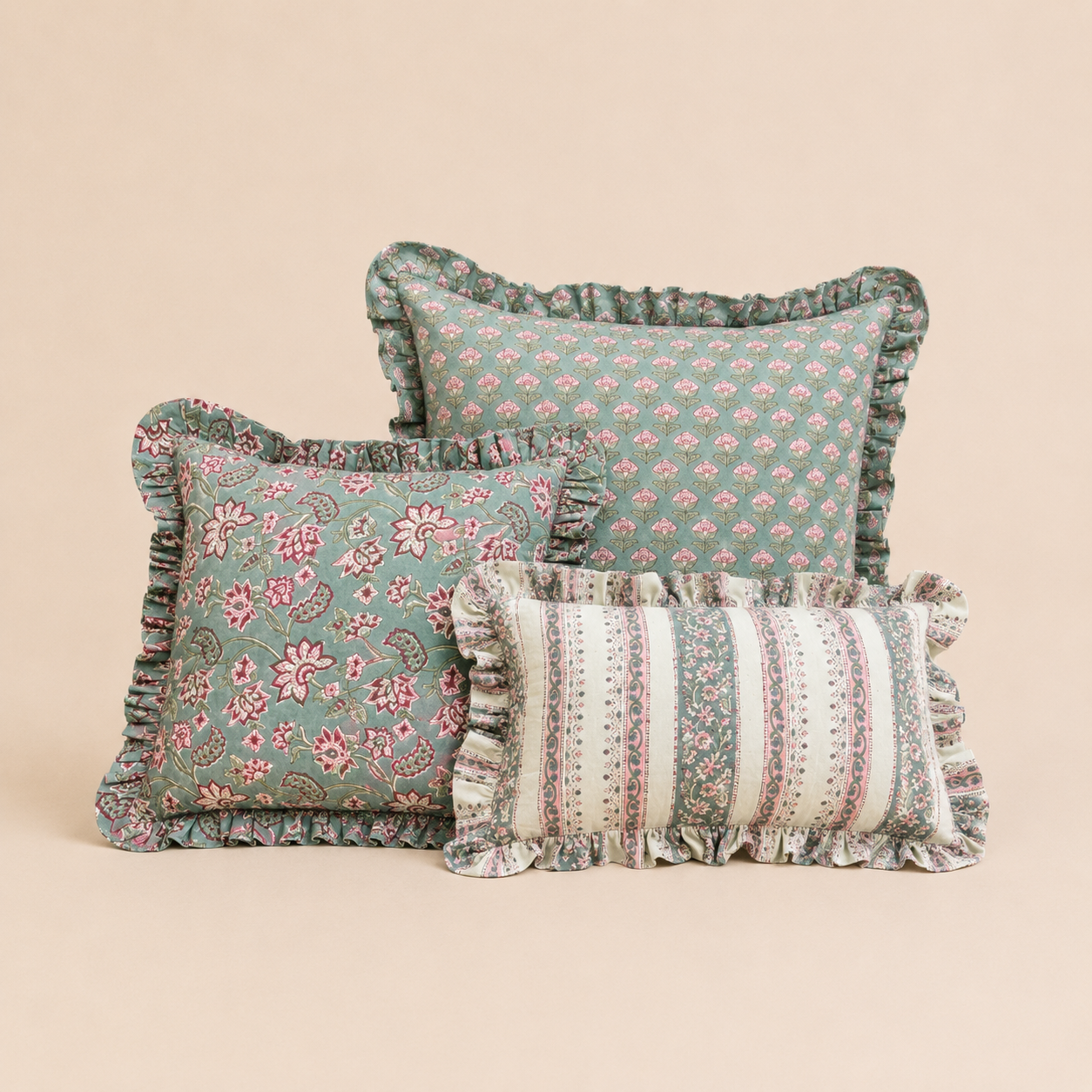 Sanya Green Rectangle CUSHION