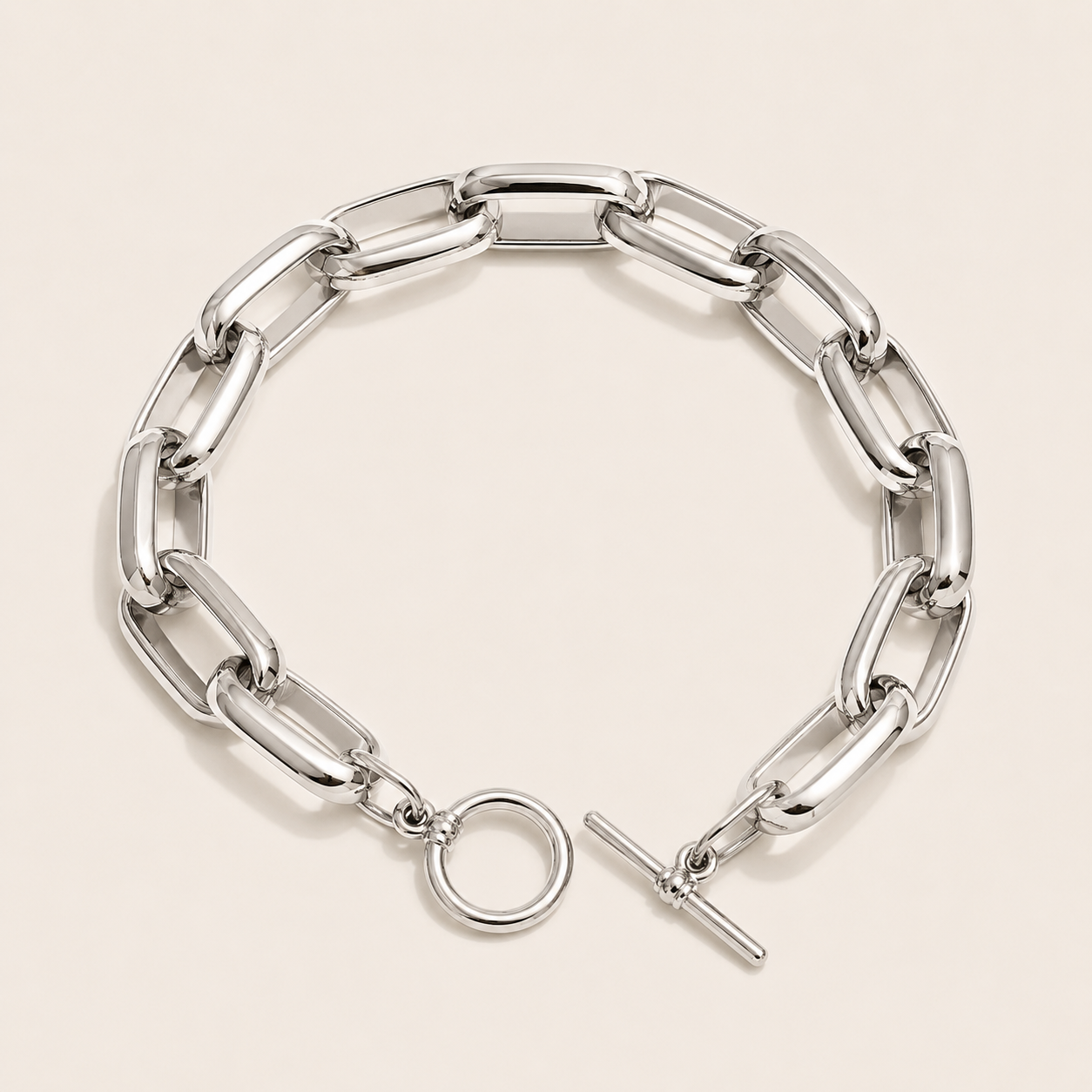 Folie à Trois The Resort Edit Bracelet – Silver Stainless Steel, Tarnish-Free