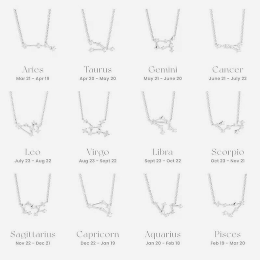 Zodiac NECKLACE 12-pack Silver