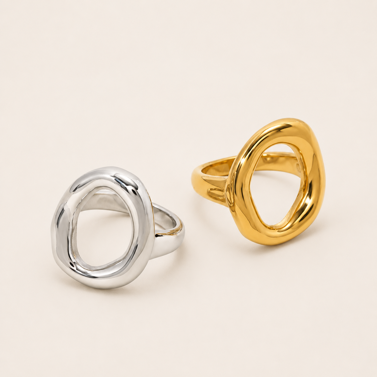 Formentera Ring – Gold & Silver Stainless Steel by Folie à Trois