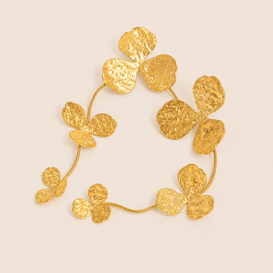 Litoral Earrings Gold Studs – Stainless Steel by Folie à Trois