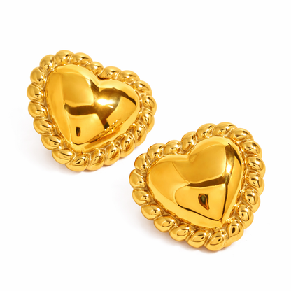 Hartjes stud oorbellen