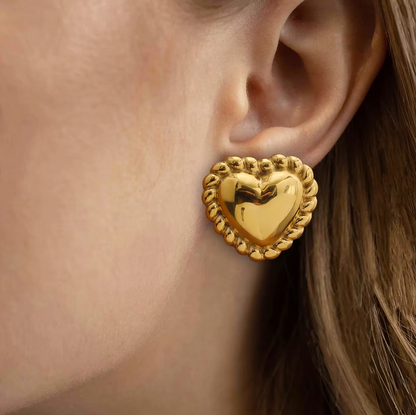 Hartjes stud oorbellen