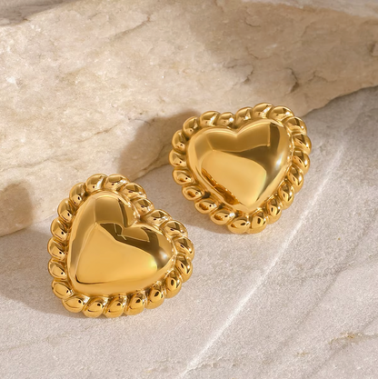 Hartjes stud oorbellen