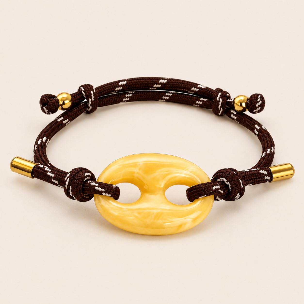 Marée Resin Bracelet – Brown-Blue, by Folie à Trois