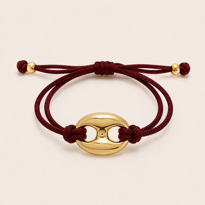 Portofino Resin Bracelet – Gold/Camel, by Folie à Trois