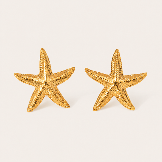 Siesta Gold Stud Earrings – Stainless Steel by Folie à Trois