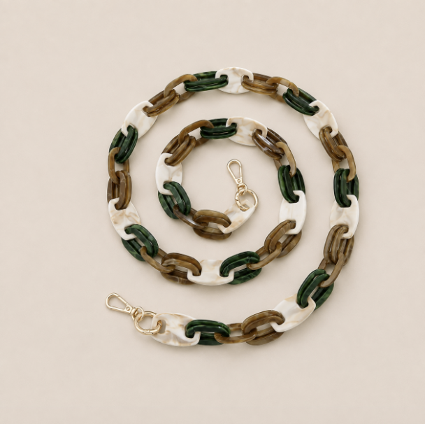 Frost Long Phone Chain Green Brown