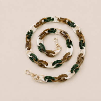 Frost Long Phone Chain Green Brown