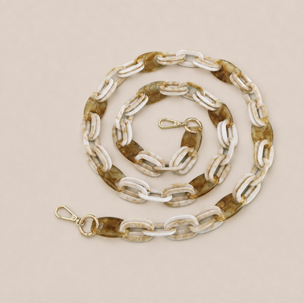 Frost Long Phone Chain Beige Brown