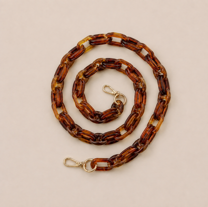 Frost Long Phone Chain Brown