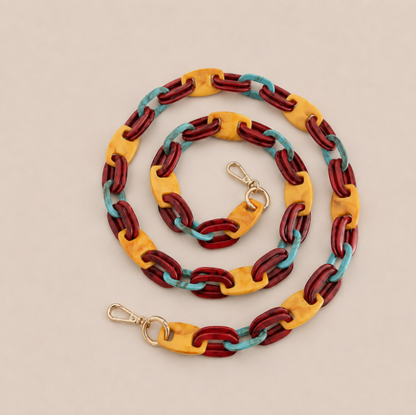 Frost Long Phone Chain Red Yellow