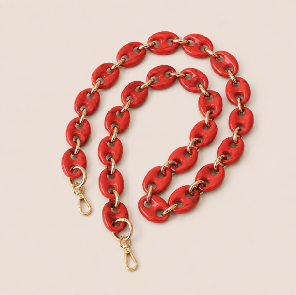Folie A Trois Wilder LONG Phone Chain Red