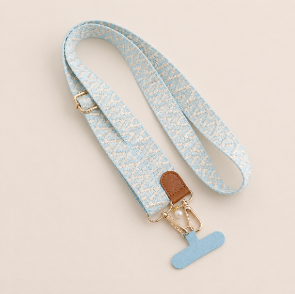 Folie A Trois Wynter Phone Strap Light Blue White