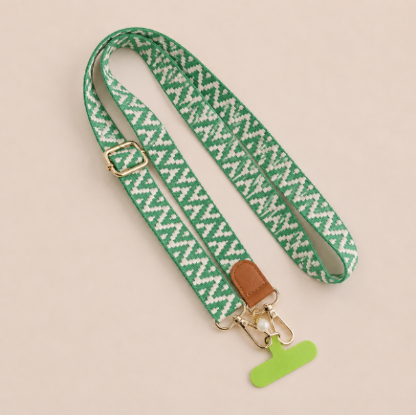 Folie A Trois Wynter Phone Strap Green White