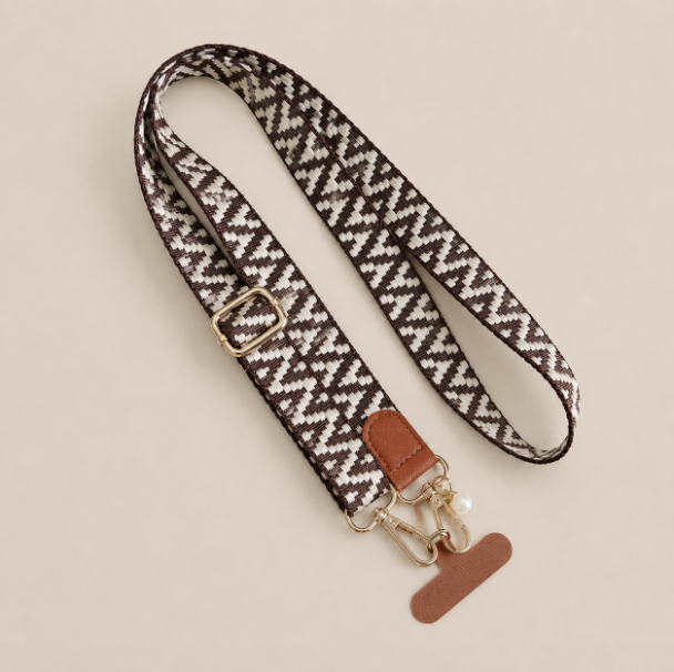 Folie A Trois Wynter Phone Strap Brown White
