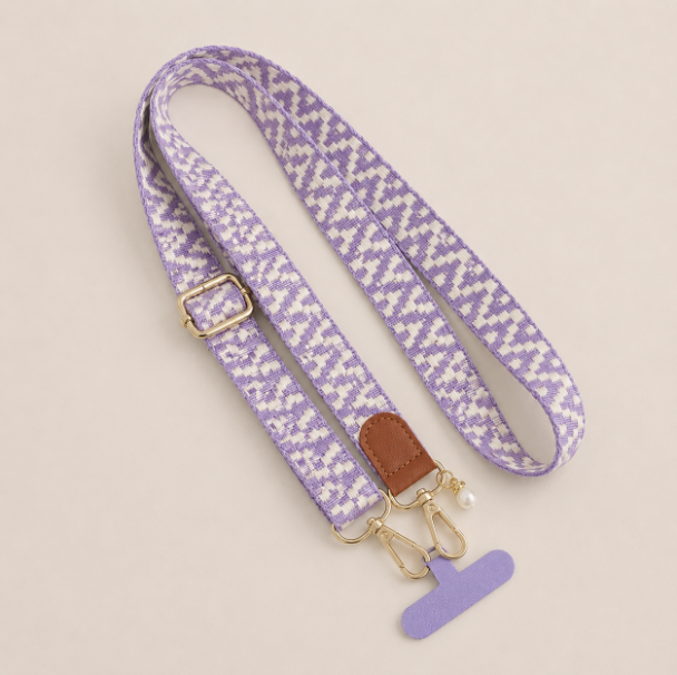 Folie A Trois Wynter Phone Strap Purple White