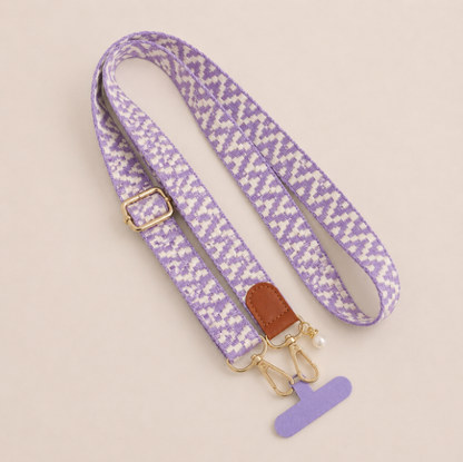 Folie A Trois Wynter Phone Strap Purple White