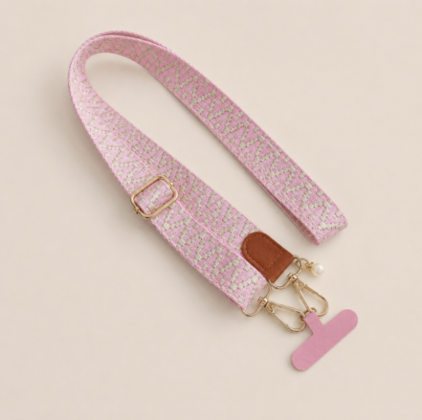 Folie A Trois Wynter Phone Strap Pink White