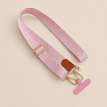 Folie A Trois Wynter Phone Strap Pink White