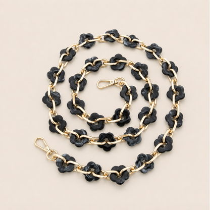 Folie A Trois Zinnia LONG Phone Chain - Black