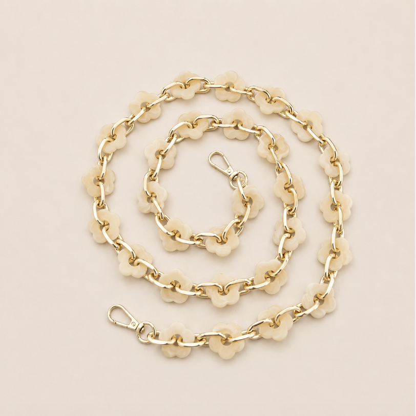 Folie A Trois Zinnia SHORT Phone Chain - Yellow