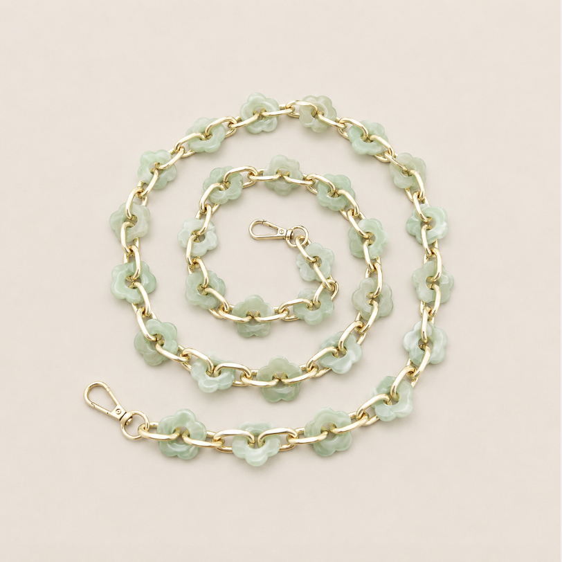Folie A Trois Zinnia SHORT Phone Chain - Green