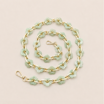 Folie A Trois Zinnia SHORT Phone Chain - Green