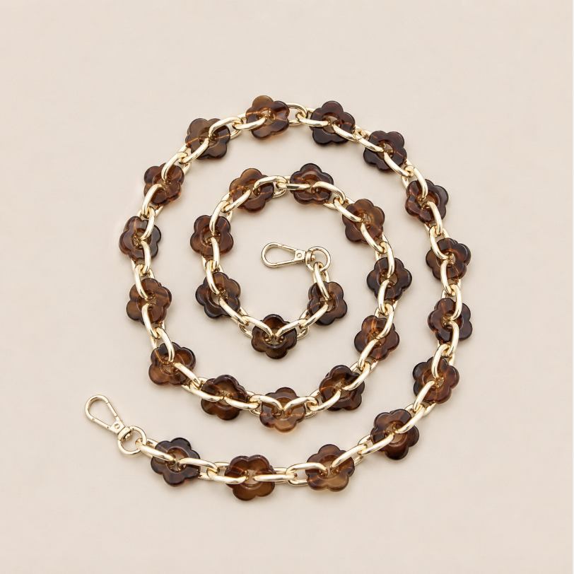 Folie A Trois Zinnia LONG Phone Chain - Coffee