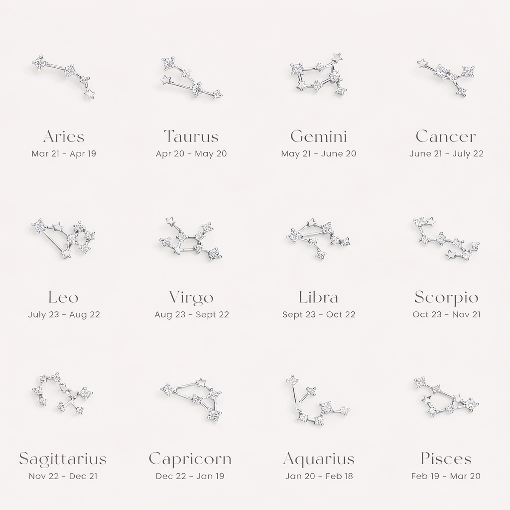 Zodiac Stud BOUCLES D'OREILLES 