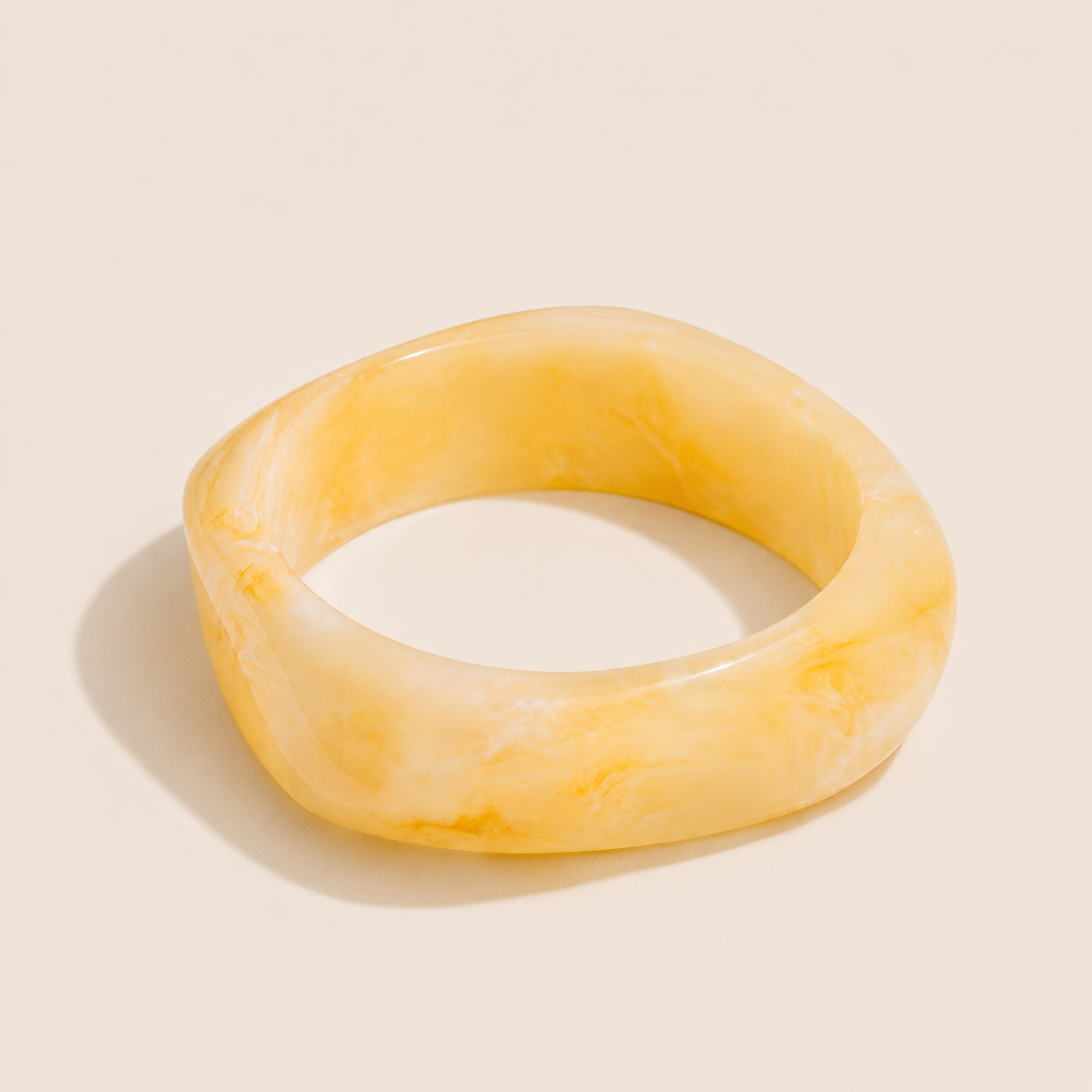 Coastal Escape Resin Bracelet – Yellow, by Folie à Trois