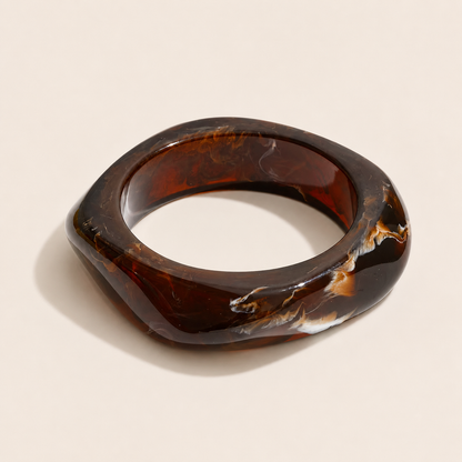 Coastal Escape Resin Bracelet – Chocolat Brown, by Folie à Trois