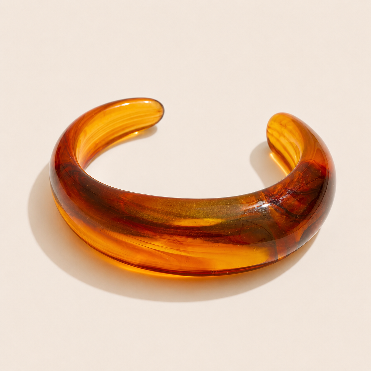 Coastal Muse Resin Bracelet – Brown, by Folie à Trois