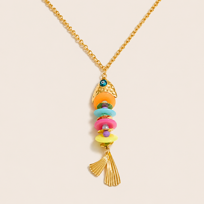 Isla Bonita Gold Multi Necklace – Stainless Steel Statement Necklace by Folie à Trois