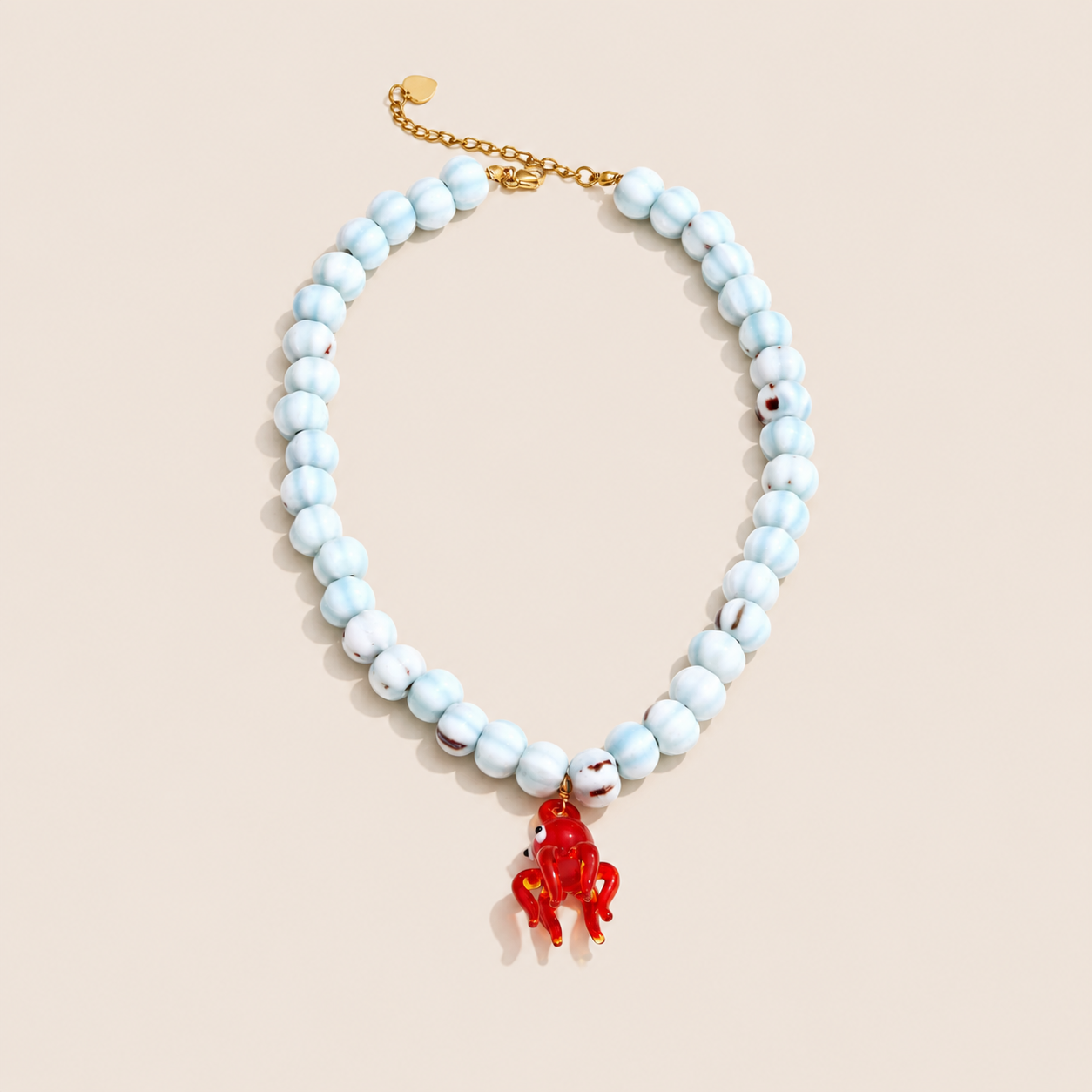 Salt & Sun Blue Necklace – Stainless Steel Statement Necklace by Folie à Trois
