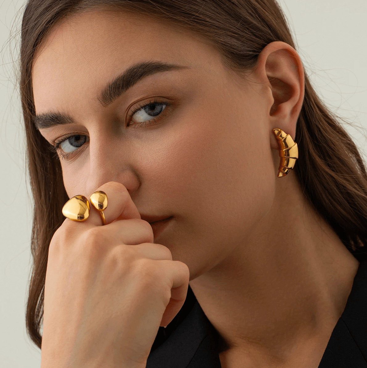 French Croissant EARRINGS Folie à Trois