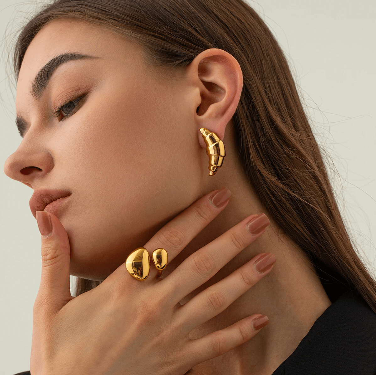 French Croissant EARRINGS Folie à Trois