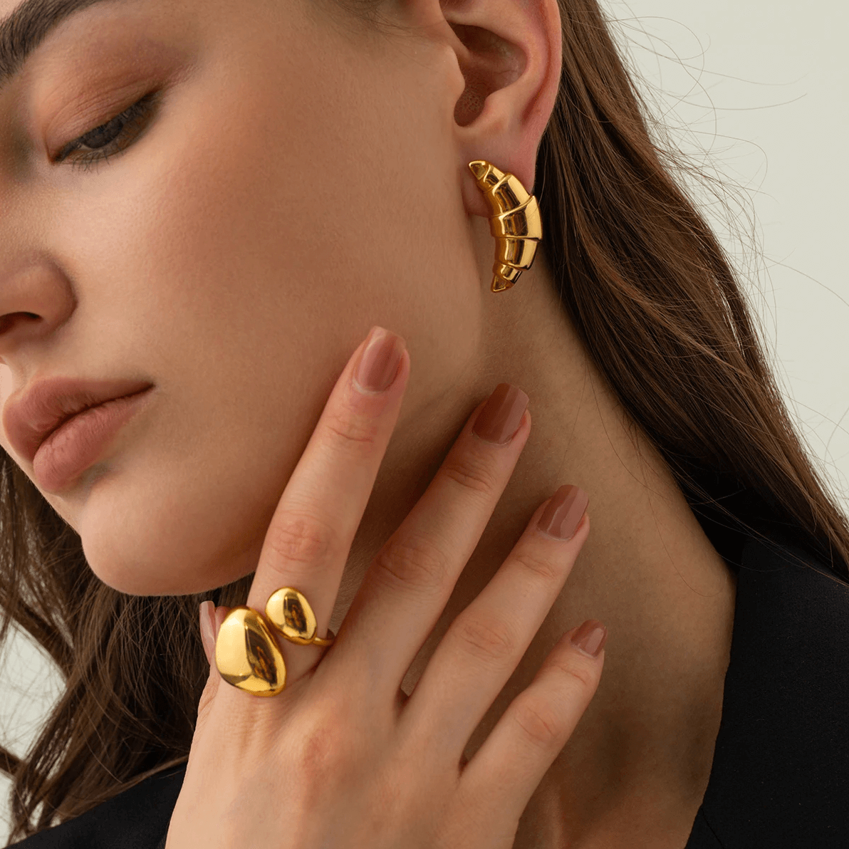 French Croissant EARRINGS Folie à Trois