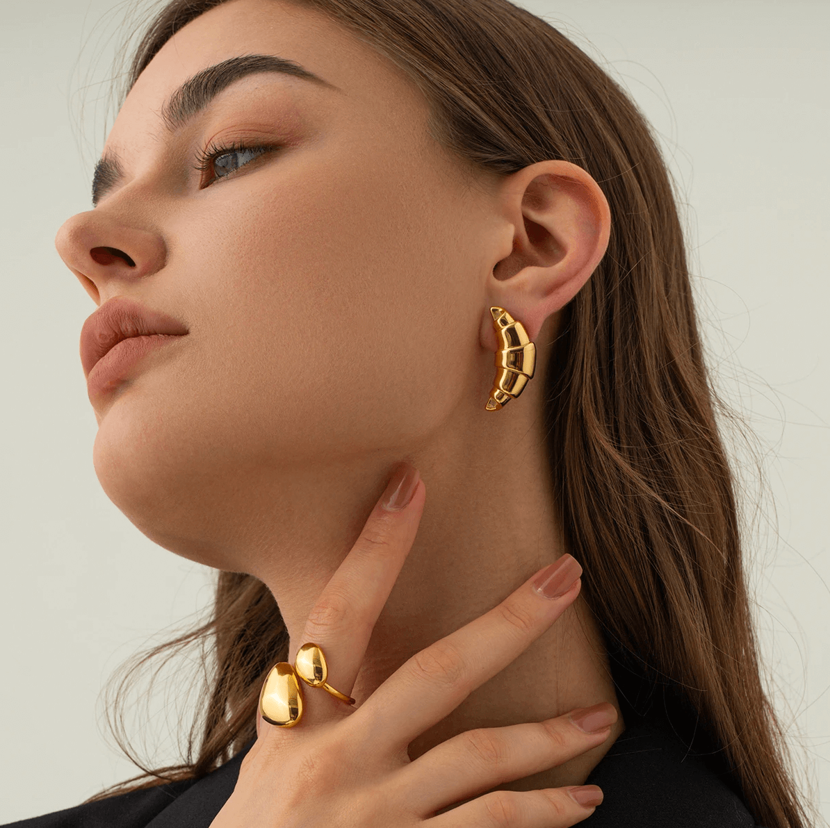 French Croissant EARRINGS Folie à Trois