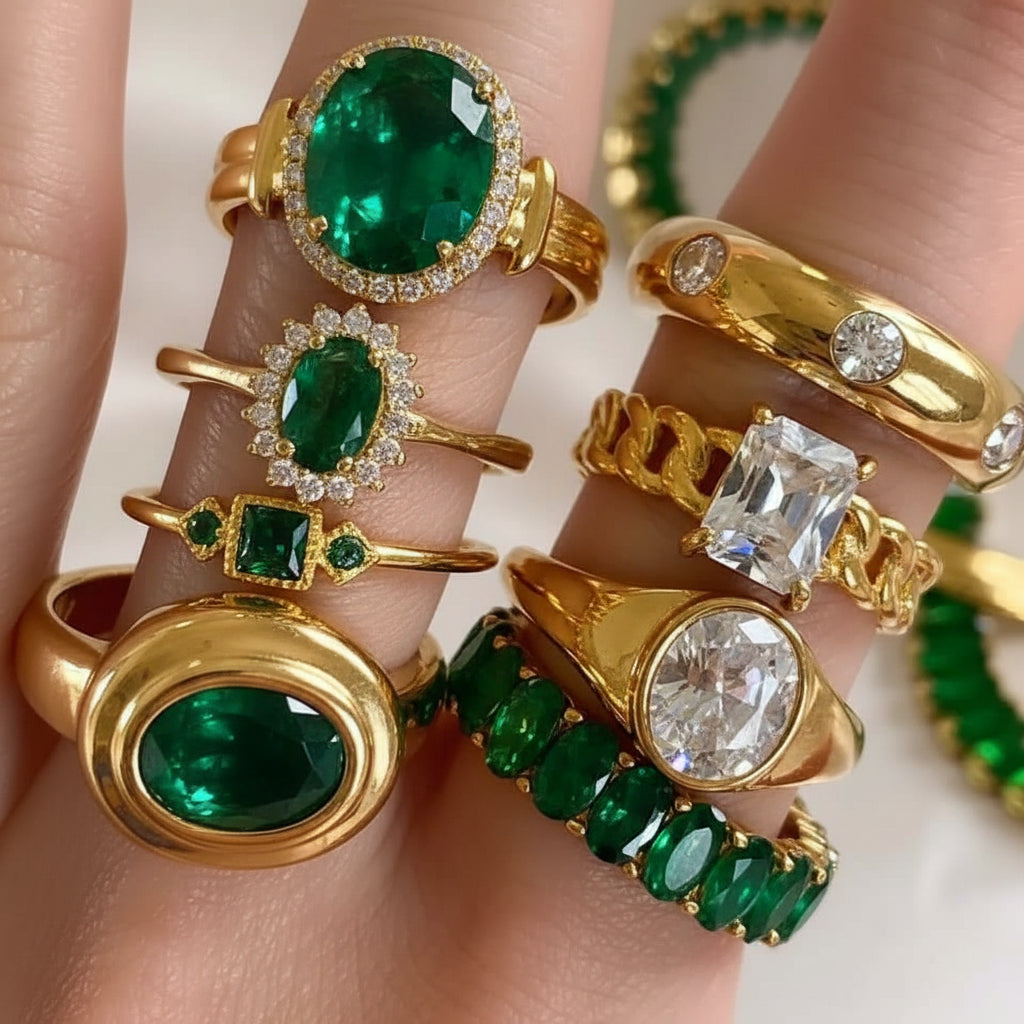 Vintage Style RING Folie à Trois