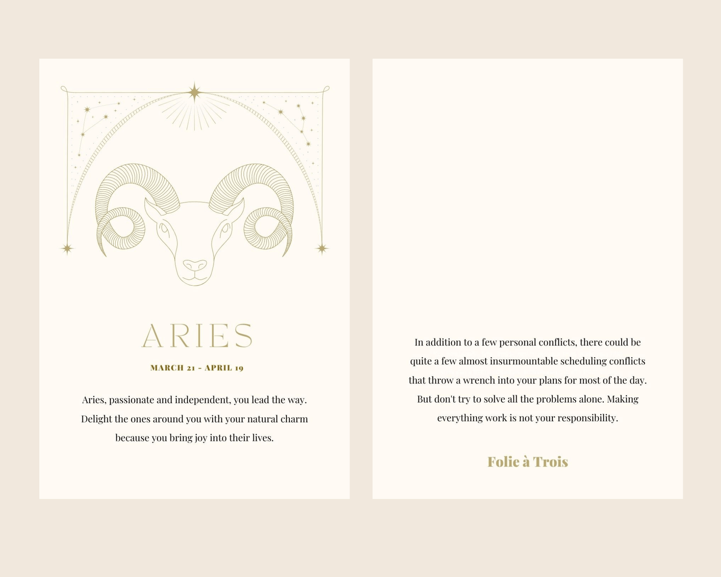 Zodiac NECKLACE Folie à Trois