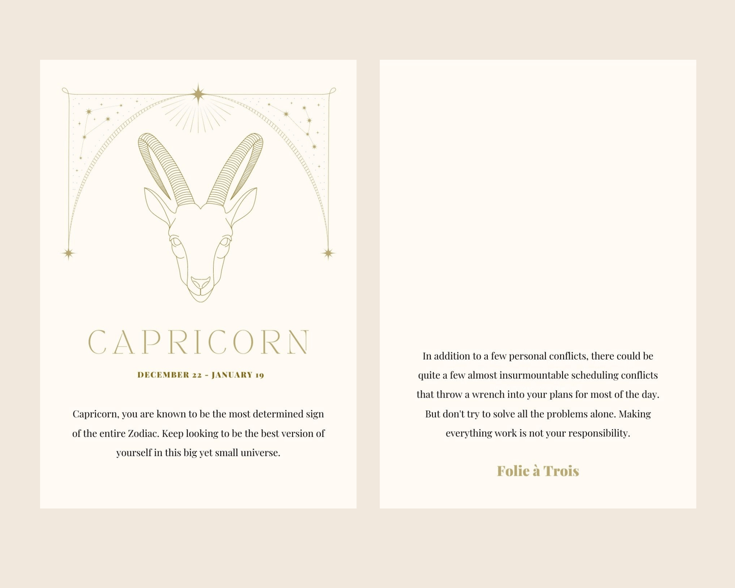 Zodiac NECKLACE Folie à Trois