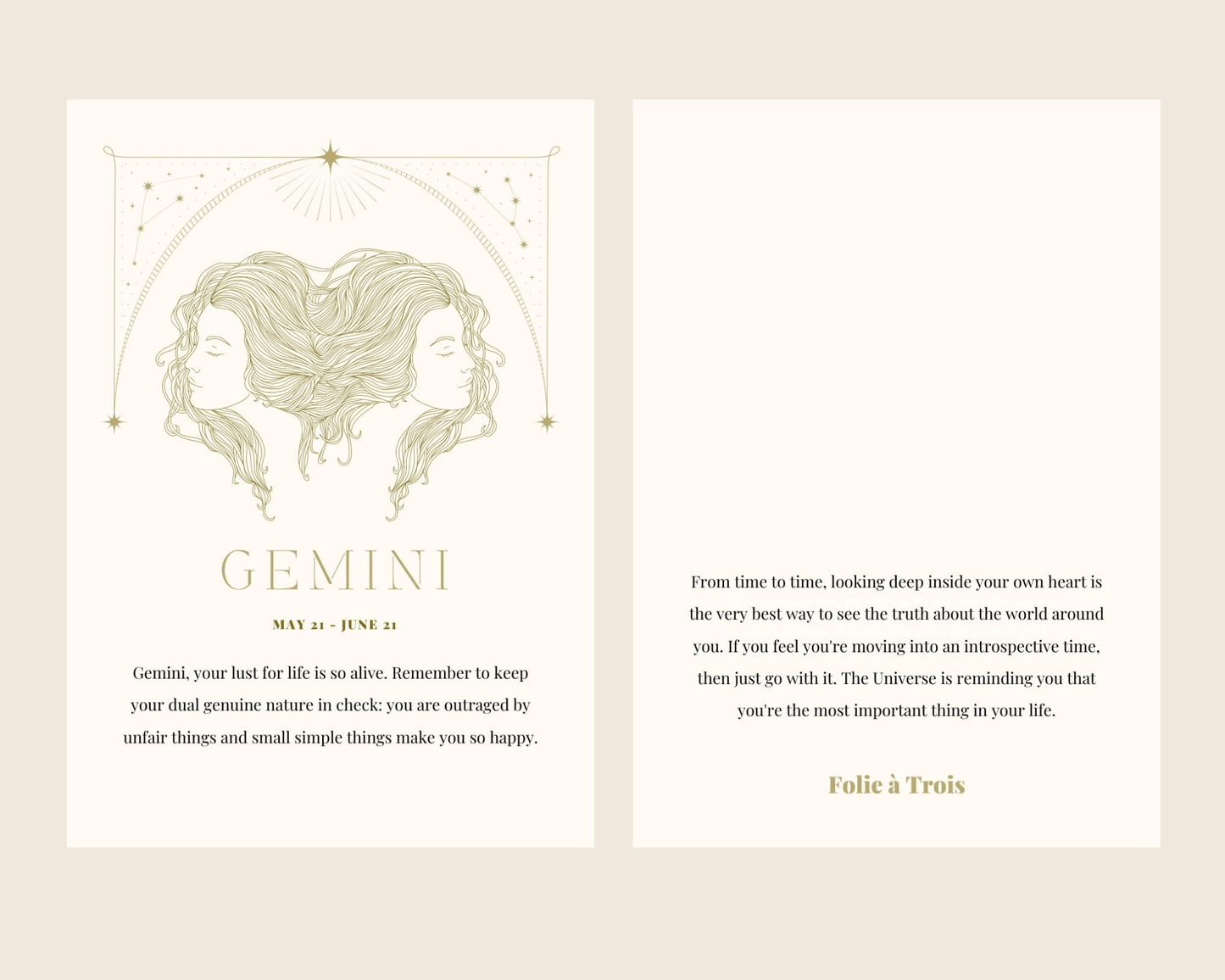 Zodiac NECKLACE Folie à Trois