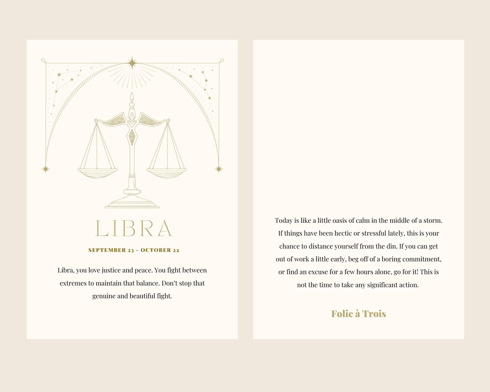 Zodiac NECKLACE Folie à Trois