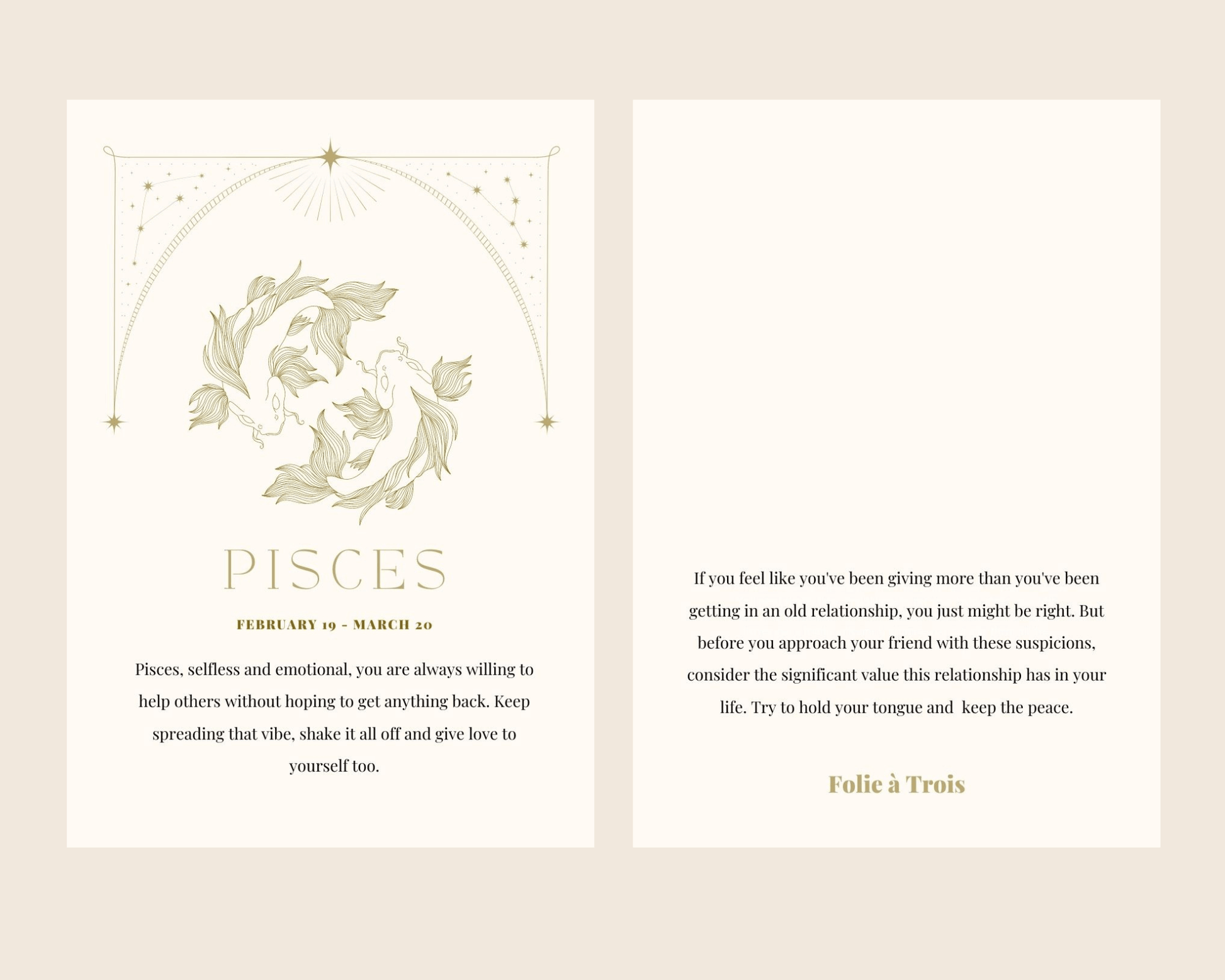 Zodiac NECKLACE Folie à Trois