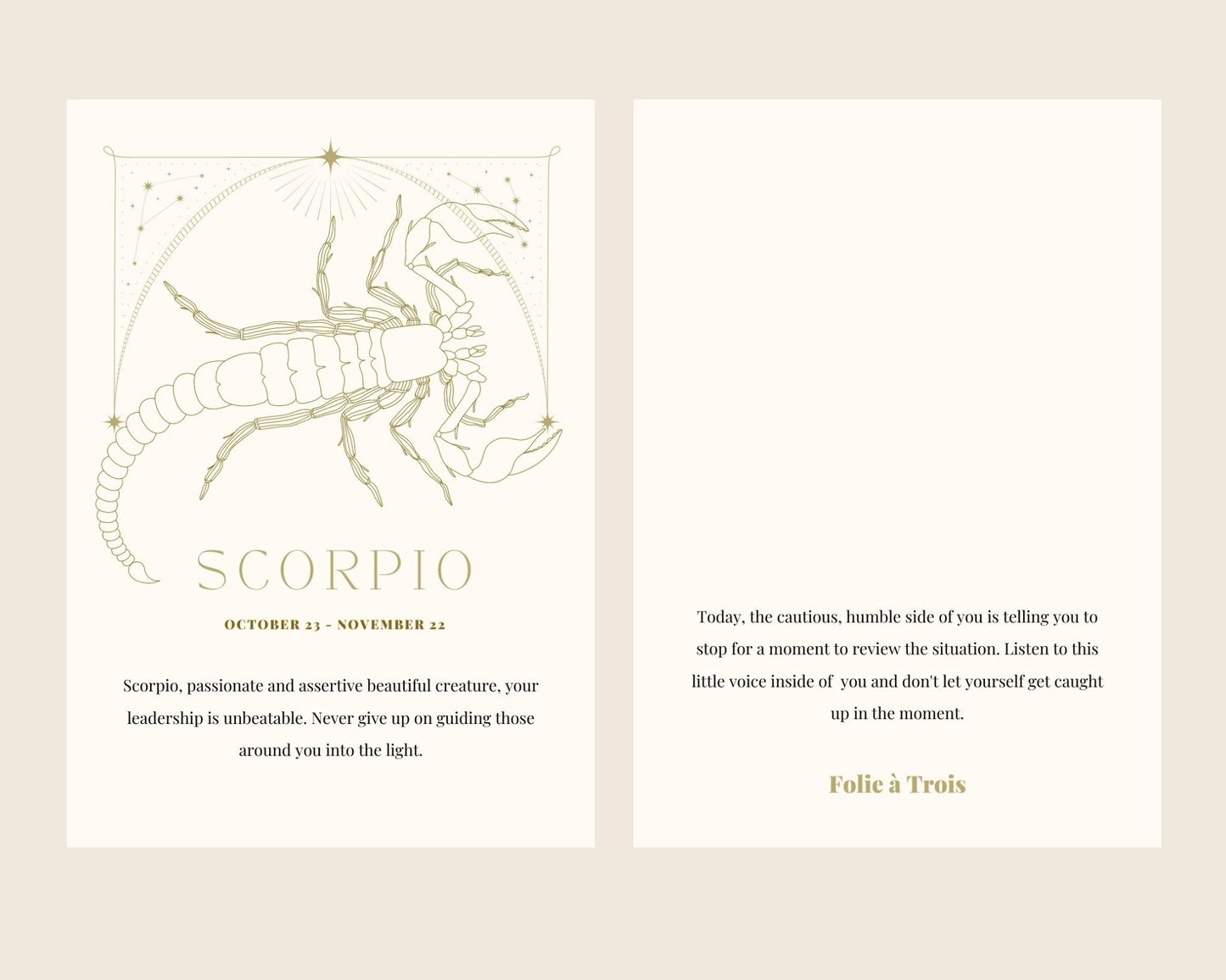 Zodiac Stud EARRINGS Folie à Trois