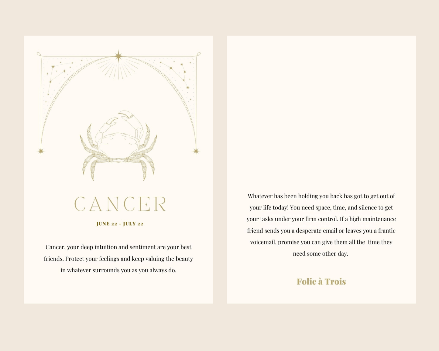 Zodiac Stud EARRINGS Folie à Trois