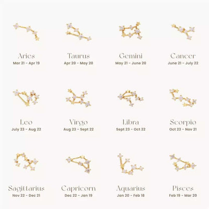 Zodiac Stud EARRINGS Folie à Trois