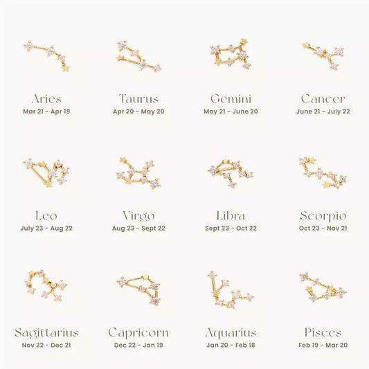 Zodiac Stud EARRINGS Folie à Trois